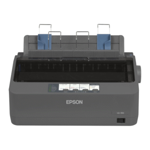 Epson LQ-350 Impact Dot Matric Printer, 360 x 180 DPI Resolution, 24-Pin, 80-Column, 10 CPI - 347 Chars/s, 10,000 Operating Hours MTBF, Gray