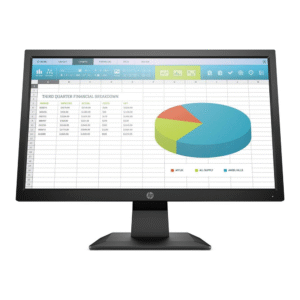HP P204 19.5'' HD+ Flat Monitor, 60Hz Refresh Rate, 5ms Response Time, LED Backlight, 16:9 Aspect Ratio, VESA Mount Compatible, 1600x900 Resolution, Displayport / HDMI / VGA Input, Black