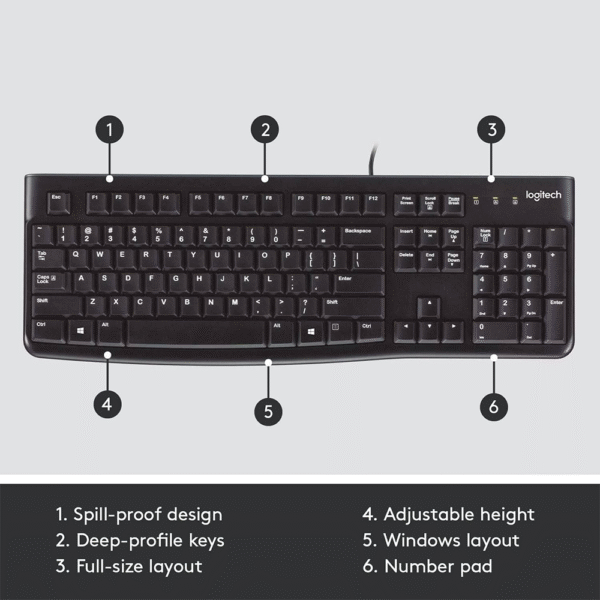 LOGITECH-K120-WIRED-USB-KEYBOARD-7