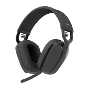 Logitech Zone Vibe 100 Lightweight Wireless Over Ear Headphones with Noise Canceling Microphone, Advanced Multipoint Bluetooth Headset, Works with Teams, Google Meet, Zoom, Mac/PC - Graphite