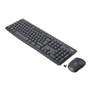 Logitech MK295 Wireless Keyboard and Mouse Combo - SilentTouch Technology, Full Number Keyboard, Shortcut Buttons, Nano USB Receiver,  90% Less Noise - Black