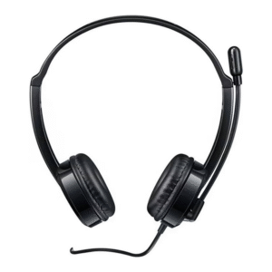 Rapoo H120 Wired Headset, Active Noise Cancellation, Adjustable Rotation, 3.5mm Interface, 40mm Driver, Black